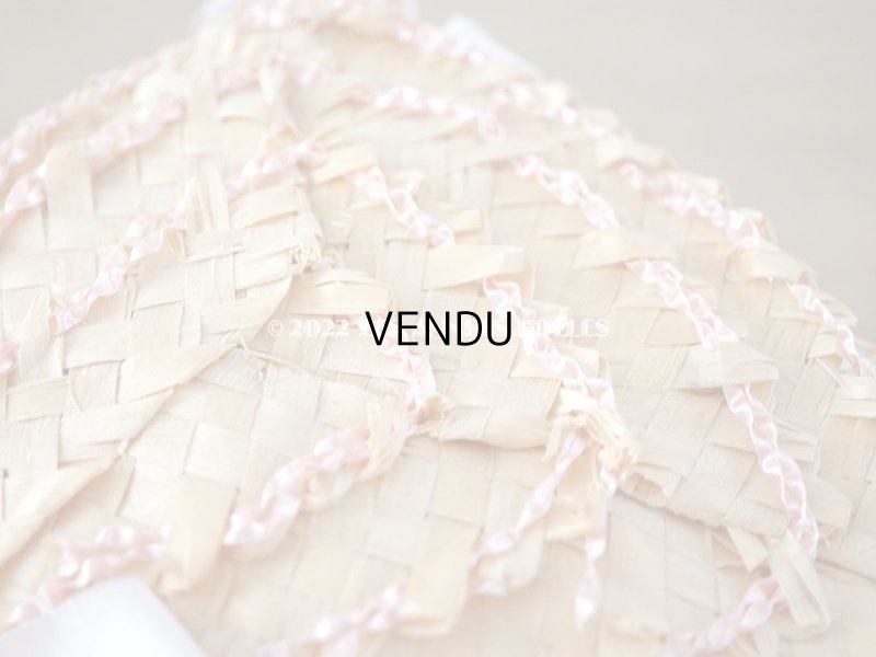 画像12: 19世紀 アンティーク  大きなピンクのリボンが結ばれた 貴婦人の帽子 ボンマルシェ百貨店 -AU BON MARCHE -