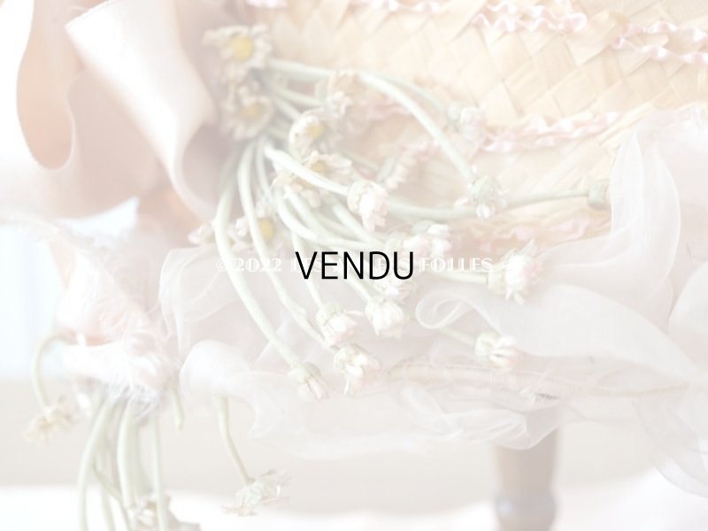 画像9: 19世紀 アンティーク  大きなピンクのリボンが結ばれた 貴婦人の帽子 ボンマルシェ百貨店 -AU BON MARCHE -