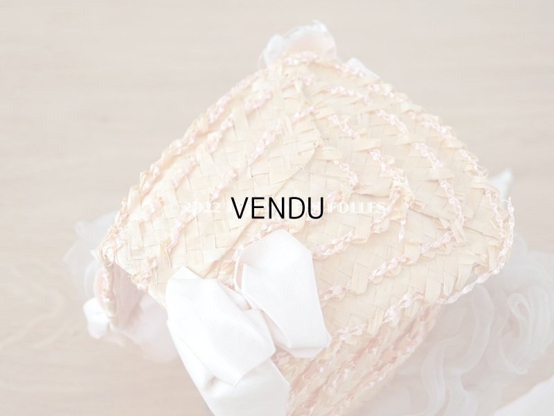 画像11: 19世紀 アンティーク  大きなピンクのリボンが結ばれた 貴婦人の帽子 ボンマルシェ百貨店 -AU BON MARCHE -