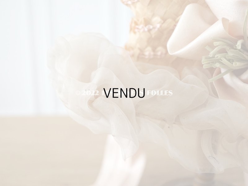 画像8: 19世紀 アンティーク  大きなピンクのリボンが結ばれた 貴婦人の帽子 ボンマルシェ百貨店 -AU BON MARCHE -