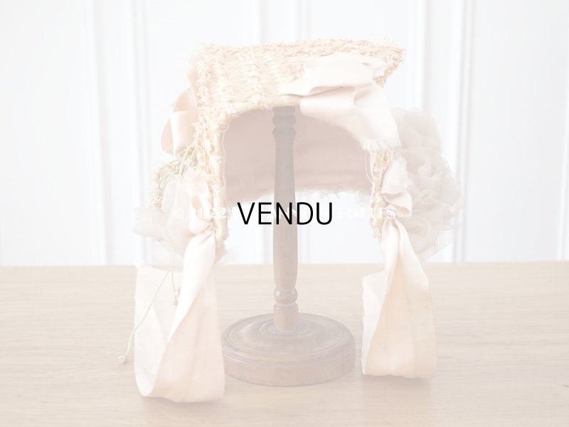 画像6: 19世紀 アンティーク  大きなピンクのリボンが結ばれた 貴婦人の帽子 ボンマルシェ百貨店 -AU BON MARCHE -