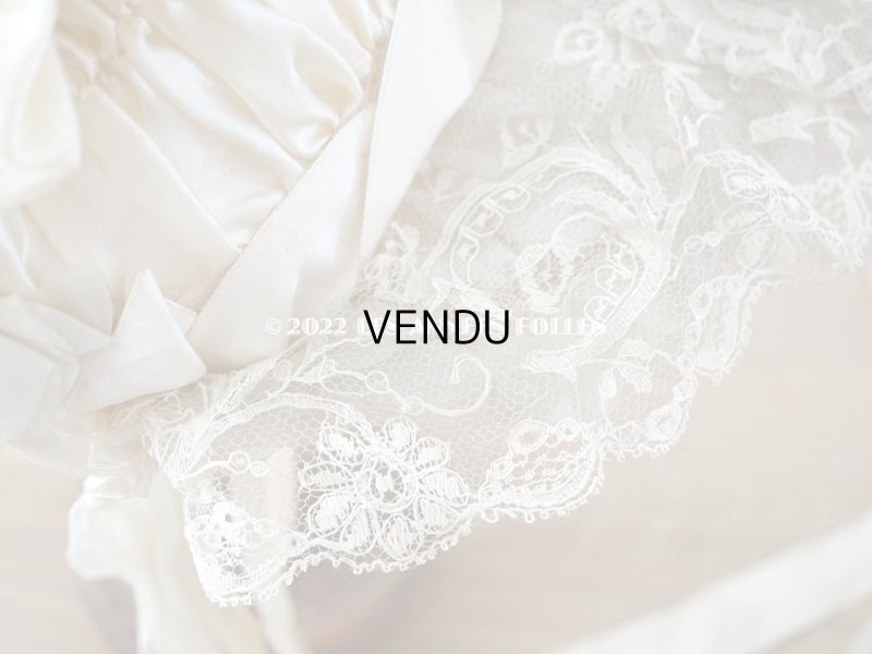 画像9: 19世紀末 アンティーク 小さな女の子の帽子 シルクシフォン&レース