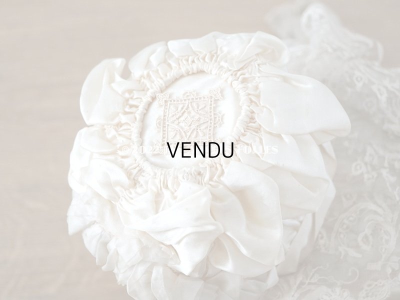 画像7: 19世紀末 アンティーク 小さな女の子の帽子 シルクシフォン&レース