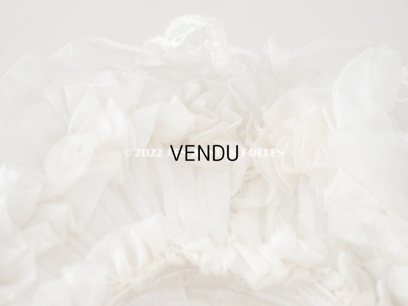 画像14: 19世紀末 アンティーク 小さな女の子の帽子 シルクシフォン&レース