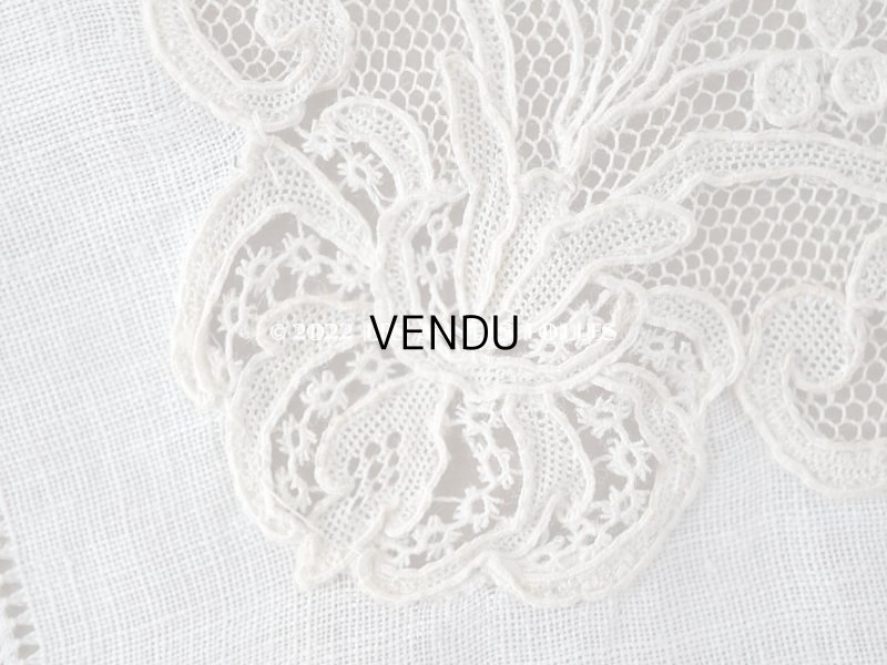 画像11: 19世紀 アンティーク アランソンレースのハンカチ オリジナルボックス入り 【ポワン・ダランソン（アランソン）】　【POINT D'ALENCON】