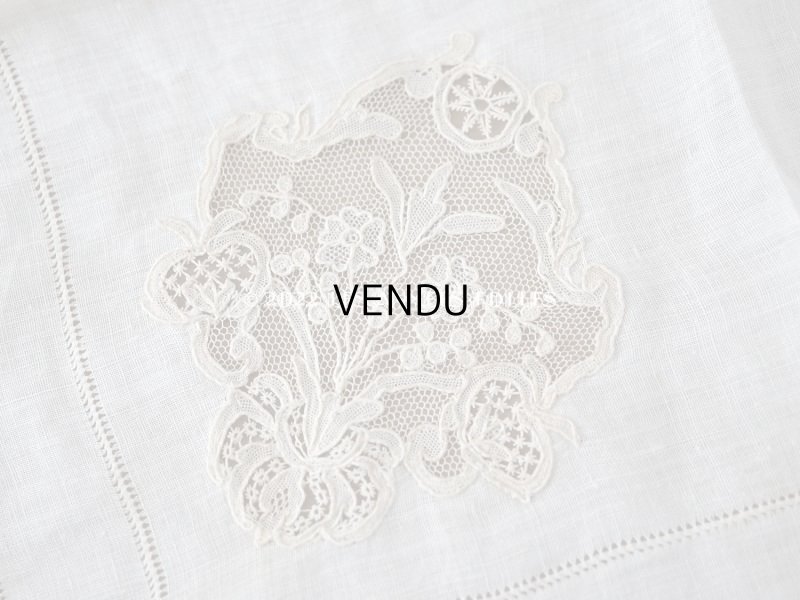 画像8: 19世紀 アンティーク アランソンレースのハンカチ オリジナルボックス入り 【ポワン・ダランソン（アランソン）】　【POINT D'ALENCON】