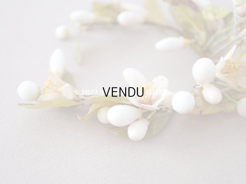 画像8: 1900年代 アンティーク ドール用 ワックスフラワーの小さなヘッドリース & ブーケ