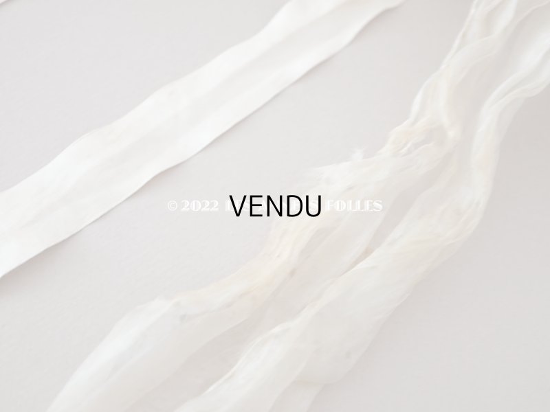 画像18: 19世紀末 アンティーク 小さな女の子の帽子 シルクシフォン&レース