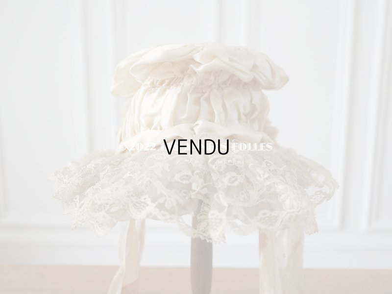 画像3: 19世紀末 アンティーク 小さな女の子の帽子 シルクシフォン&レース