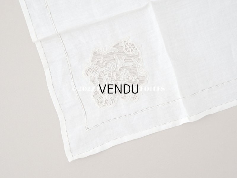 画像7: 19世紀 アンティーク アランソンレースのハンカチ オリジナルボックス入り 【ポワン・ダランソン（アランソン）】　【POINT D'ALENCON】