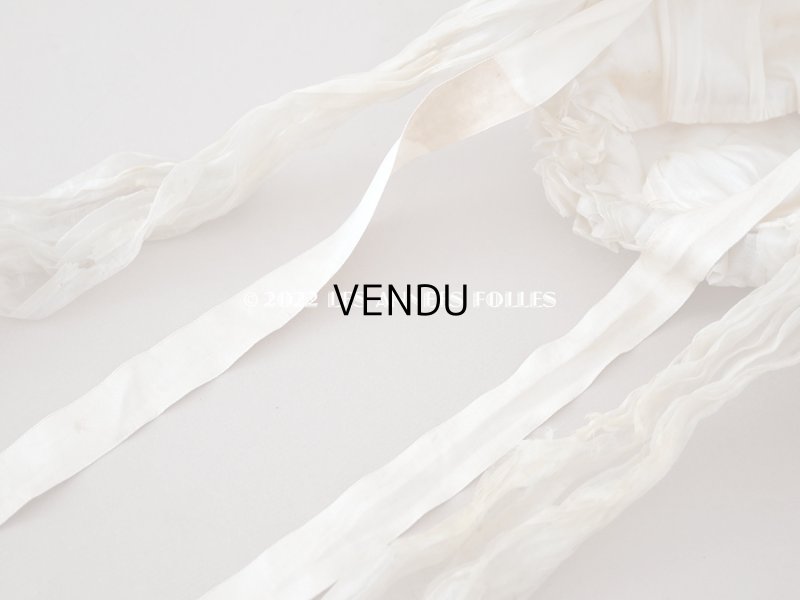 画像16: 19世紀末 アンティーク 小さな女の子の帽子 シルクシフォン&レース