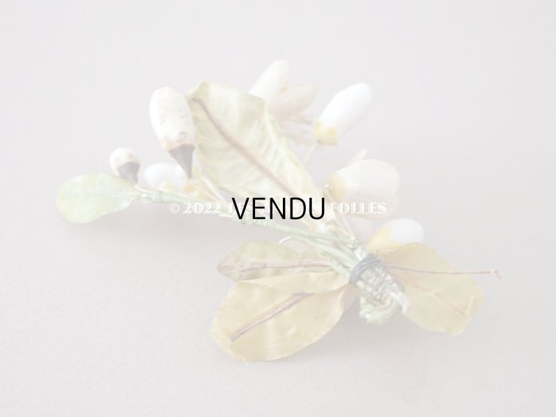 画像11: 1900年代 アンティーク ドール用 ワックスフラワーの小さなヘッドリース & ブーケ