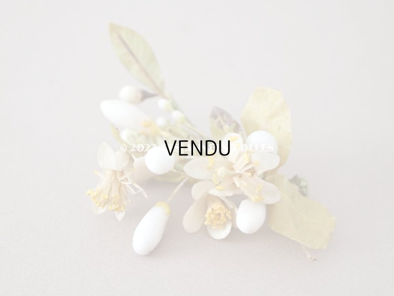 画像9: 1900年代 アンティーク ドール用 ワックスフラワーの小さなヘッドリース & ブーケ