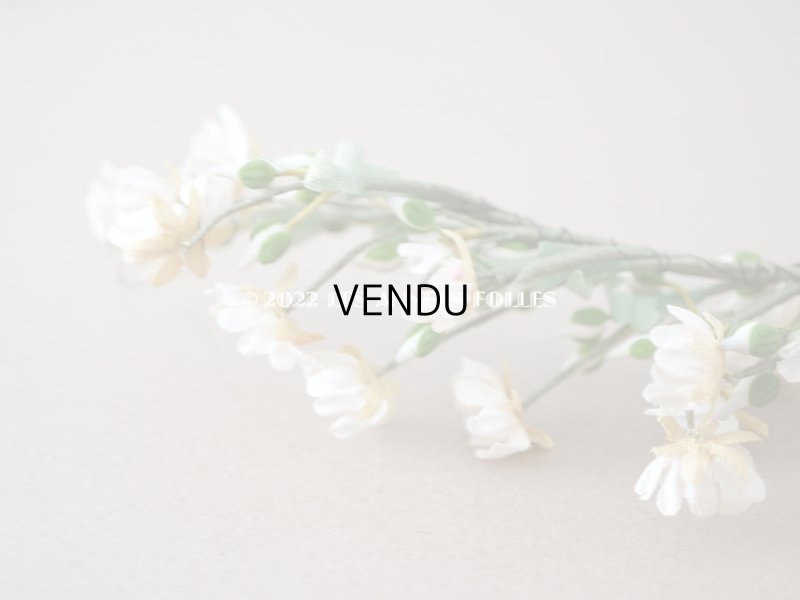 画像12: 19世紀末 アンティーク 白い小さなの布花のティアラ 花冠