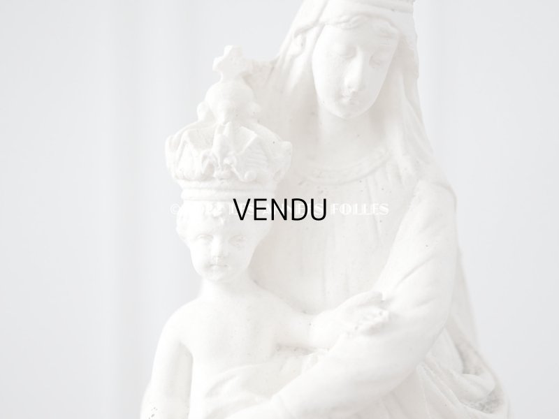 画像6: 1900年代 アンティーク 聖母マリア＆幼いキリストの石膏像