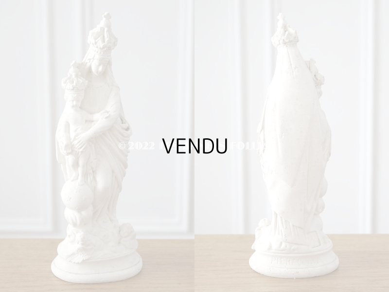 画像3: 1900年代 アンティーク 聖母マリア＆幼いキリストの石膏像