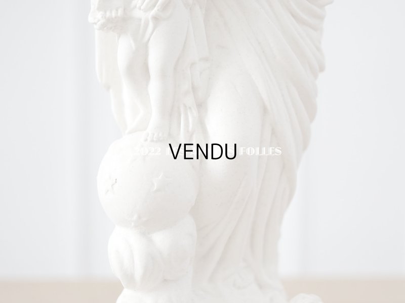 画像7: 1900年代 アンティーク 聖母マリア＆幼いキリストの石膏像