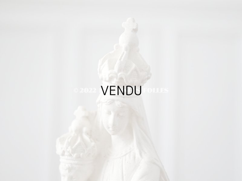 画像5: 1900年代 アンティーク 聖母マリア＆幼いキリストの石膏像