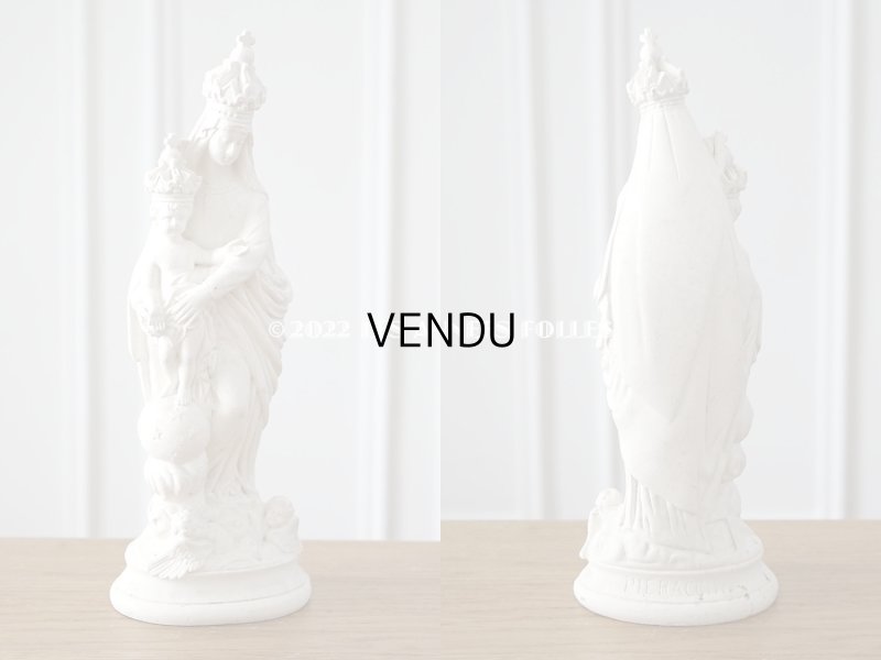 画像11: 1900年代 アンティーク 聖母マリア＆幼いキリストの石膏像