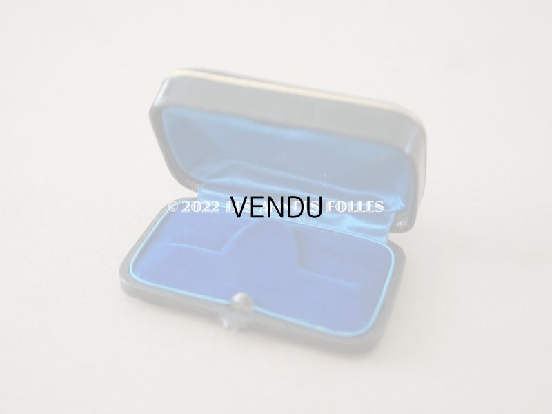 画像5: 19世紀末 アンティーク 本革製 イニシャル入り ブローチ用ボックス　黒 ジュエリーボックス