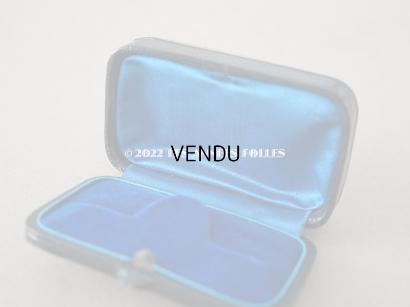 画像6: 19世紀末 アンティーク 本革製 イニシャル入り ブローチ用ボックス　黒 ジュエリーボックス