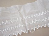 アンティーク  刺繍入り 幅広 チュールレース 幅24cm