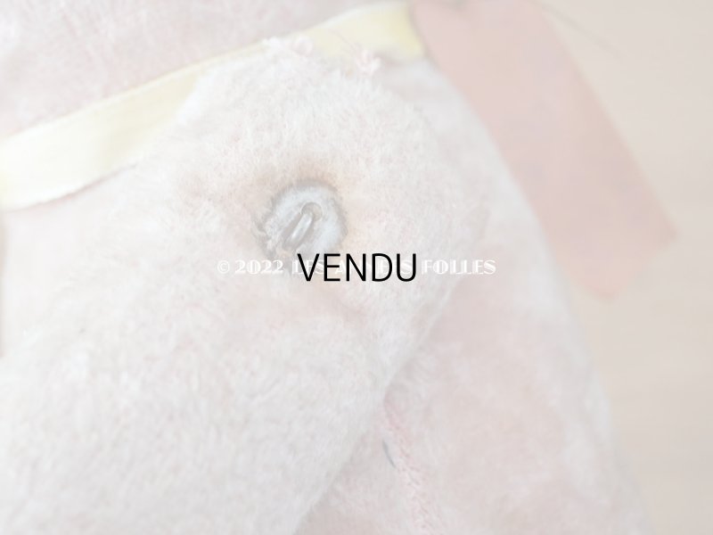 画像10: アンティーク ベア 淡いピンク