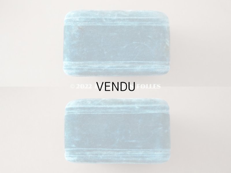 画像10: 19世紀末　アンティーク ブレスレット用 ジュエリーボックス　ブルーのベルベット