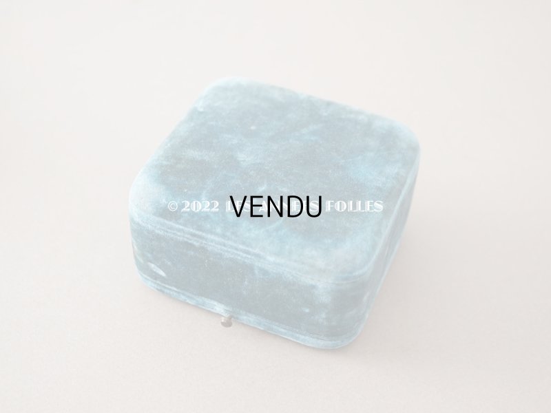 画像6: 19世紀末　アンティーク ブレスレット用 ジュエリーボックス　ブルーのベルベット