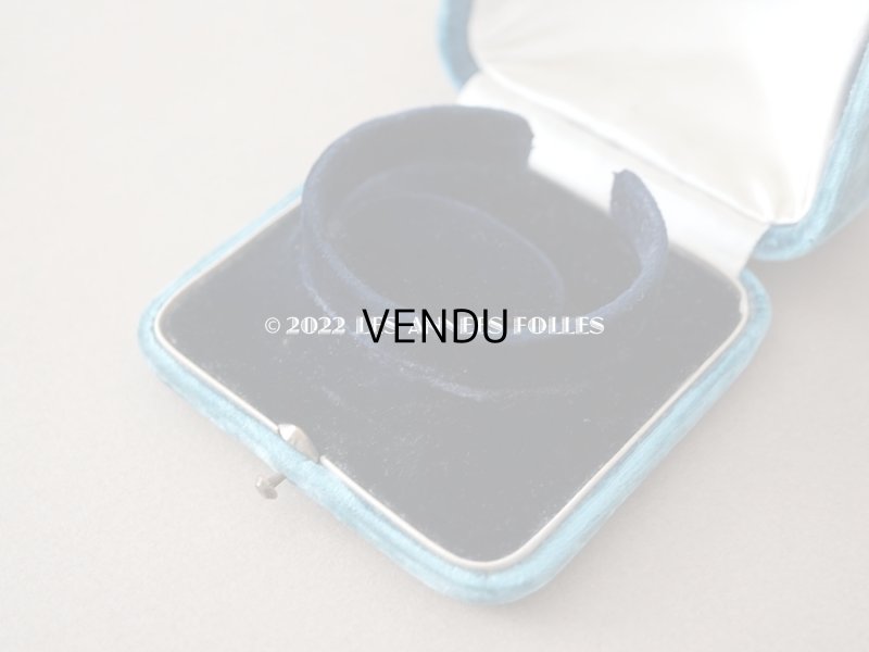 画像5: 19世紀末　アンティーク ブレスレット用 ジュエリーボックス　ブルーのベルベット