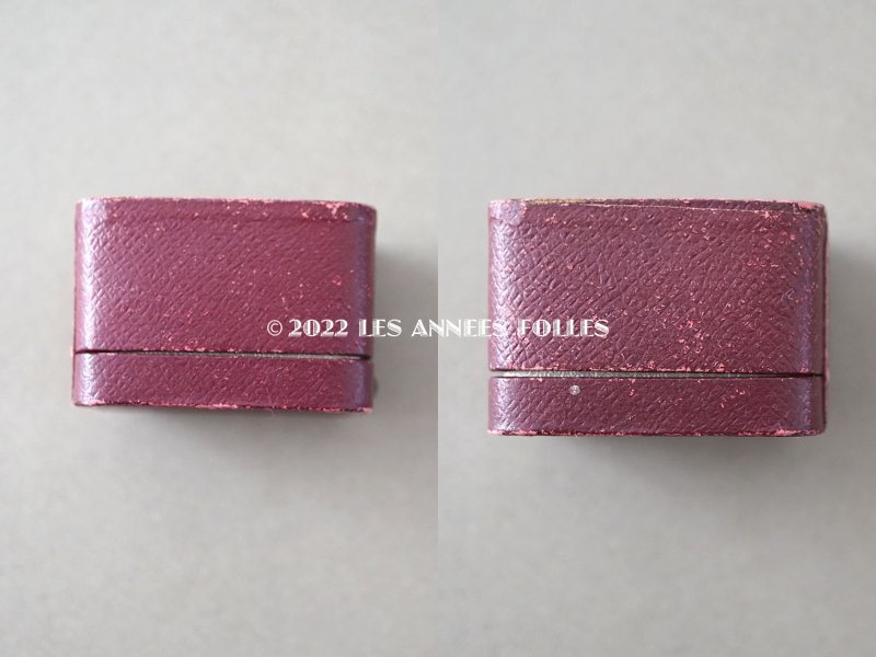 画像4: アンティーク  金彩入り リングボックス ジュエリーボックス ボルドー