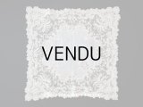 19世紀 アンティーク ポワンドガーズ 結婚式のハンカチ モノグラムの刺繍入り 【 ポワン・ド・ガーズ 】