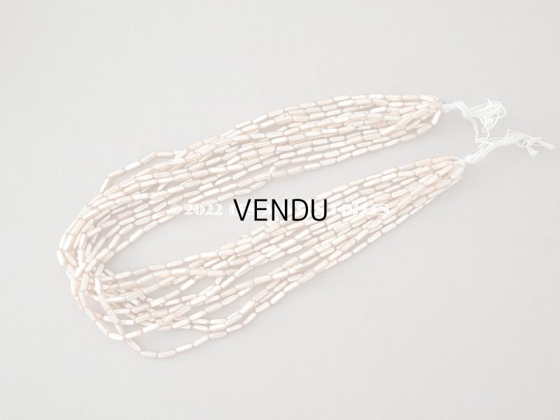 画像3: 1920年代 アンティーク スフレビーズ ピーチピンク　吹きガラス製 ビーズ 8×2mm 約580ピース