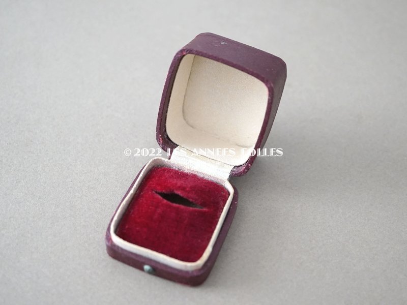 画像5: アンティーク  金彩入り リングボックス ジュエリーボックス ボルドー