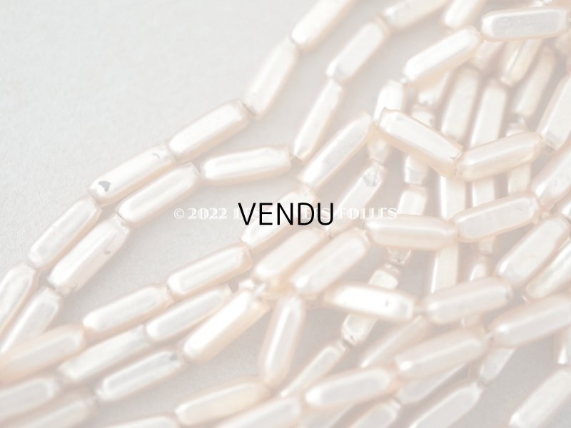 画像4: 1920年代 アンティーク スフレビーズ ピーチピンク　吹きガラス製 ビーズ 8×2mm 約580ピース