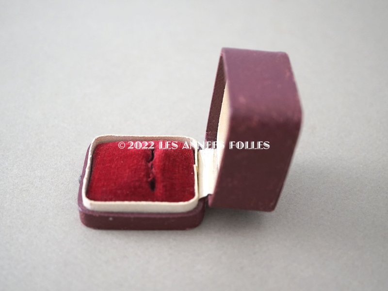 画像8: アンティーク  金彩入り リングボックス ジュエリーボックス ボルドー