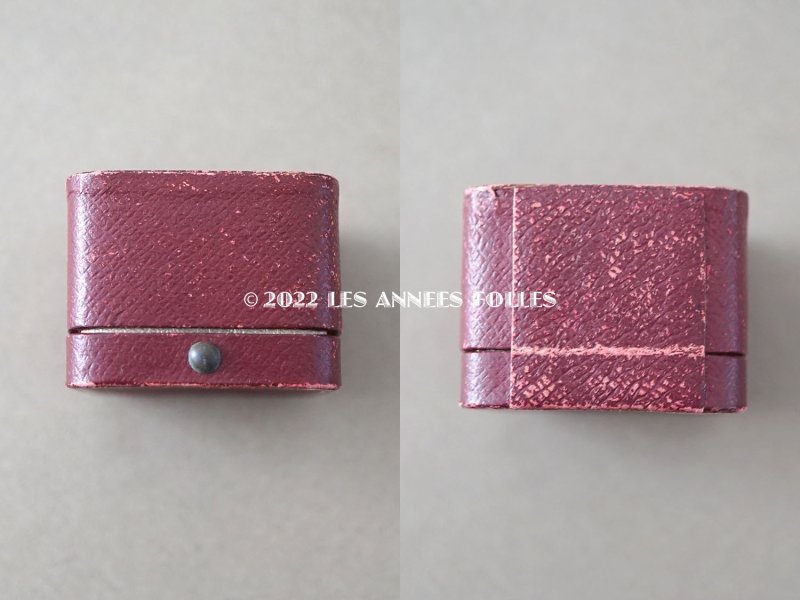 画像3: アンティーク  金彩入り リングボックス ジュエリーボックス ボルドー