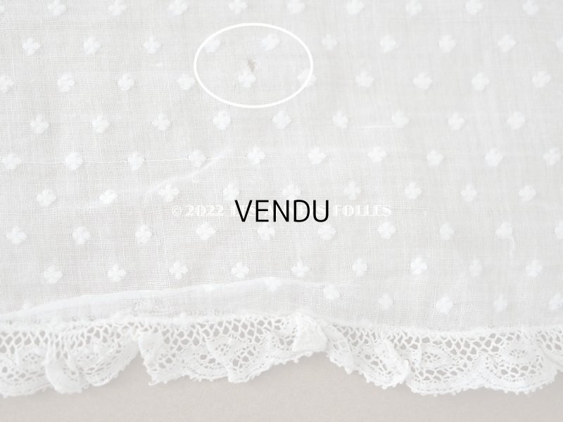 画像8: アンティーク  とても小さな花刺繍入り コットン生地  34.5×46.5cm