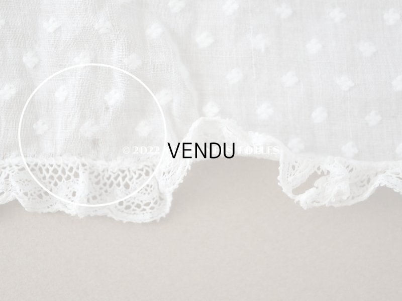 画像7: アンティーク  とても小さな花刺繍入り コットン生地  34.5×46.5cm