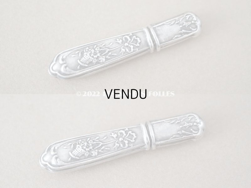 画像4: 1920年代 アンティーク リボン&ローズパニエ柄 ソーイングセット 裁縫道具