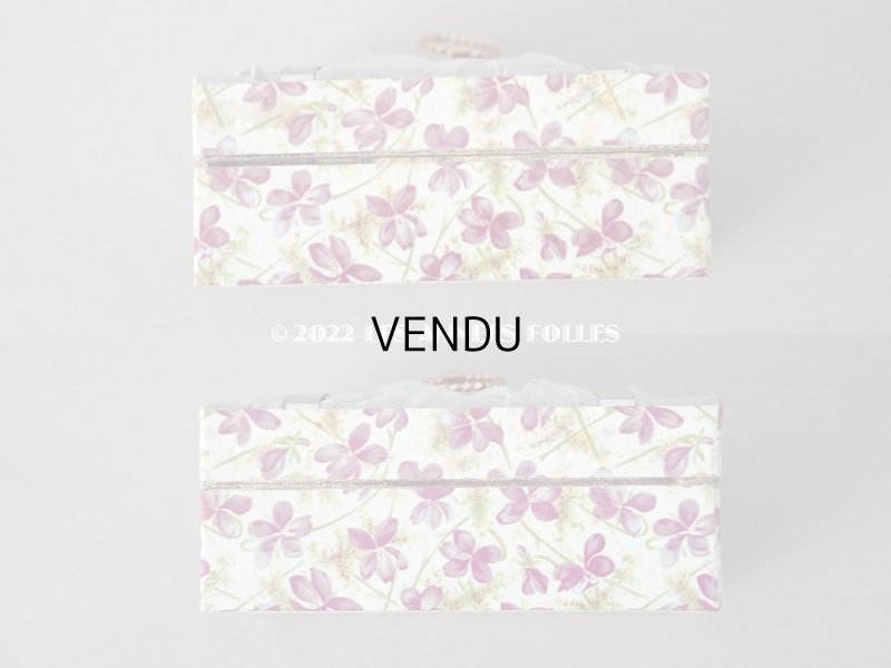 画像6: 19世紀 アンティーク 菫のお菓子箱 チョコレートボックス レースペーパー付