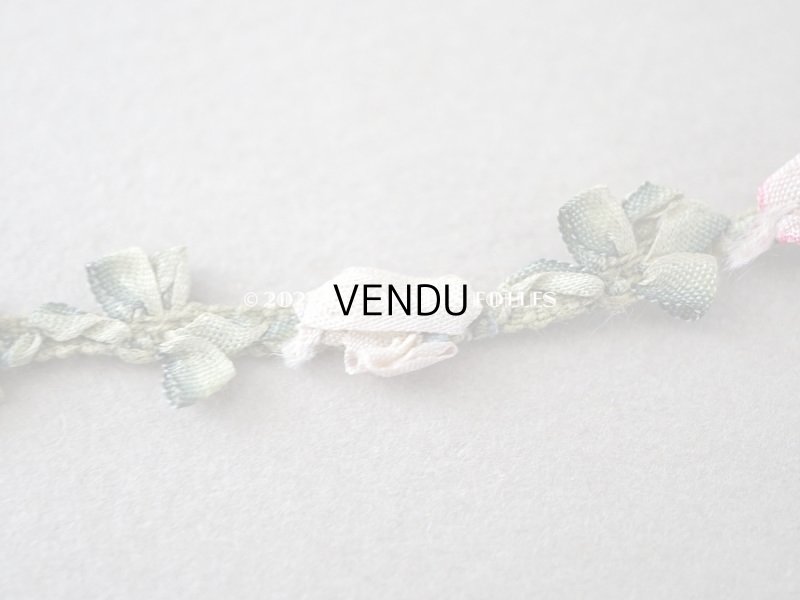 画像4: アンティーク シルク製ロココトリム　3色の薔薇 37cm