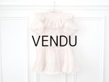 1900年頃 アンティーク 小さな女の子のドレス ピンクのストライプ柄 レース付き
