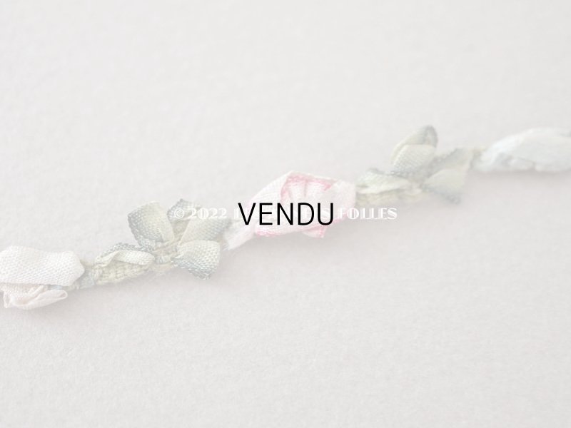 画像3: アンティーク シルク製ロココトリム　3色の薔薇 37cm