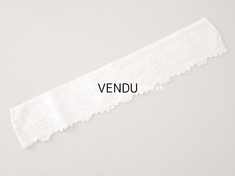 画像7: 18世紀 アンティーク ニードルレース アランソンレース 薔薇のガーランド 89cm 9cm幅 ポワン・ダランソン