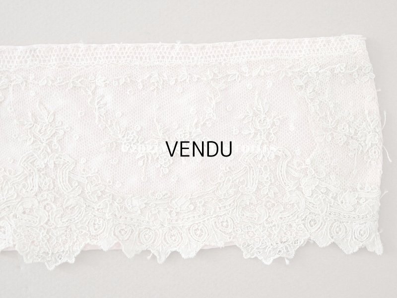 画像19: 18世紀 アンティーク ニードルレース アランソンレース 薔薇のガーランド 89cm 9cm幅 ポワン・ダランソン