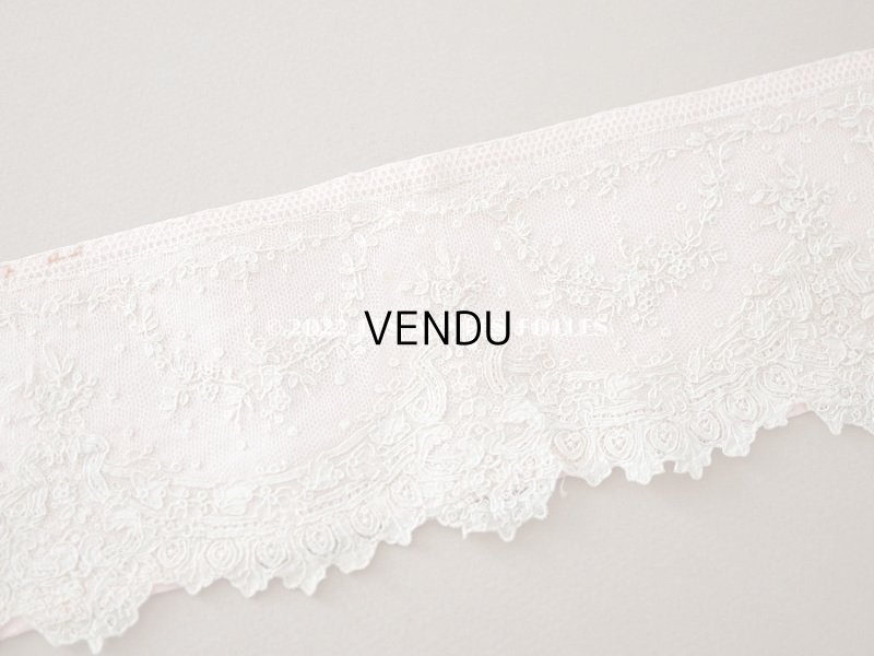 画像10: 18世紀 アンティーク ニードルレース アランソンレース 薔薇のガーランド 89cm 9cm幅 ポワン・ダランソン