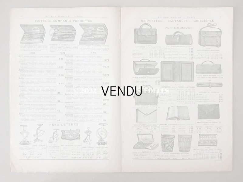 画像7: 1900年頃 アンティーク ボンマルシェのカタログ 文具 パペトリー CATALOGUE DE PAPETERIE ET ARTICLES DE BUREAU - AU BON MARCHE -