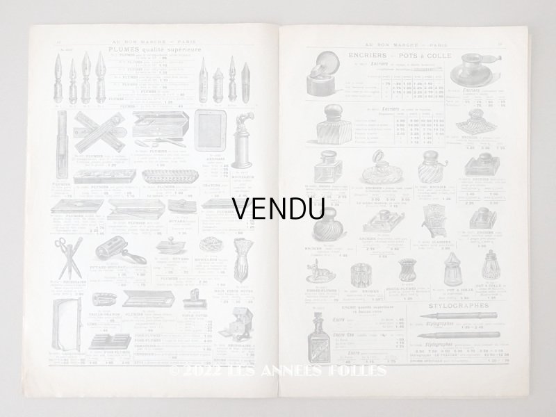 画像1: 1900年頃 アンティーク ボンマルシェのカタログ 文具 パペトリー CATALOGUE DE PAPETERIE ET ARTICLES DE BUREAU - AU BON MARCHE -