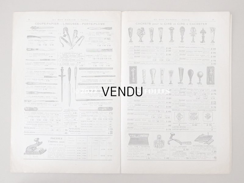 画像12: 1900年頃 アンティーク ボンマルシェのカタログ 文具 パペトリー CATALOGUE DE PAPETERIE ET ARTICLES DE BUREAU - AU BON MARCHE -
